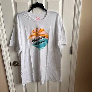 New You Are Loved Sunshine State of‎ Mind White T Shirt Women's Size 2XL
